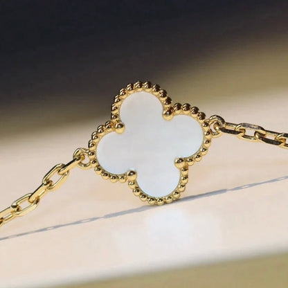 [Marin-Jewelry]CLOVER 20 MOTIFS WHITE MOP NECKLACE