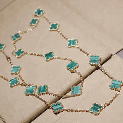 [Marin-Jewelry]CLOVER 20 MOTIFS MALACHITE GOLD
