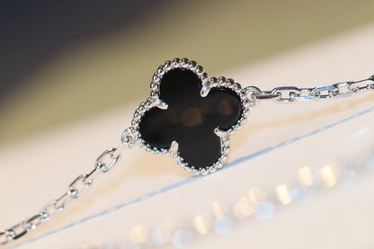 [Marin-Jewelry]CLOVER 20 MOTIFS ONYX DIAMOND SILVER