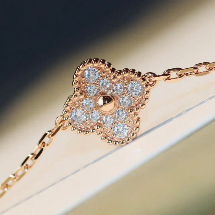 [Marin-Jewelry]CLOVER 20 MOTIFS LASER DIAMOND NECKLACE