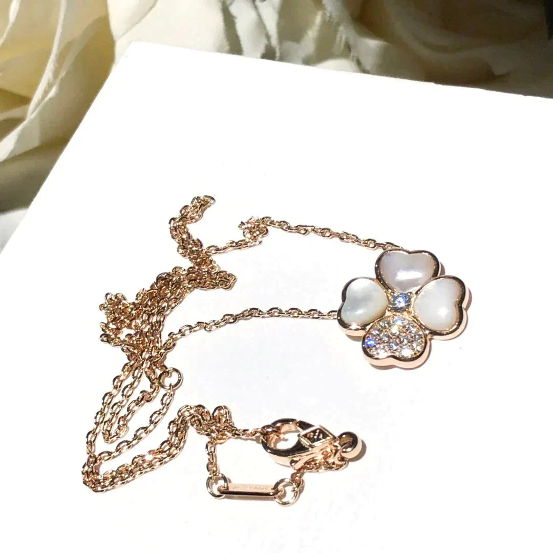 [Marin-Jewelry]CLOVER MOP DIAMOND Marin-Jewelry GOLD NECKLACE