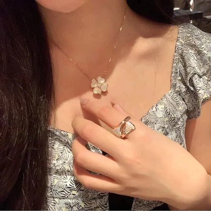 [Marin-Jewelry]CLOVER MOP DIAMOND Marin-Jewelry GOLD NECKLACE