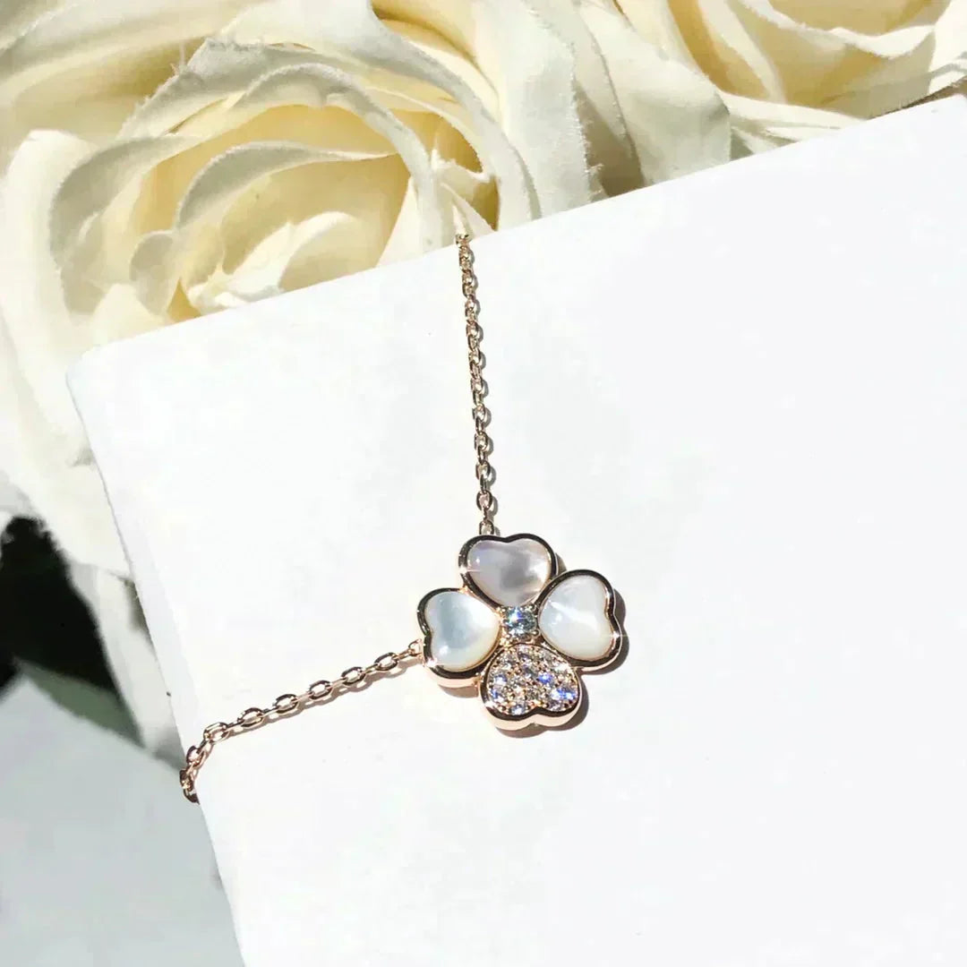 [Marin-Jewelry]CLOVER MOP DIAMOND Marin-Jewelry GOLD NECKLACE