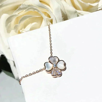 [Marin-Jewelry]CLOVER MOP DIAMOND Marin-Jewelry GOLD NECKLACE
