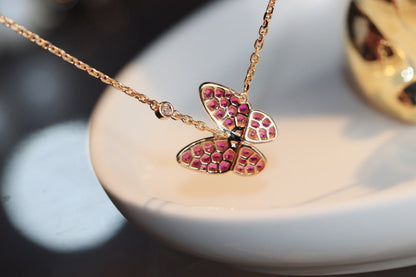 [Marin-Jewelry]BUTTERFLY RED DIAMOND Marin-Jewelry GOLD NECKLACE