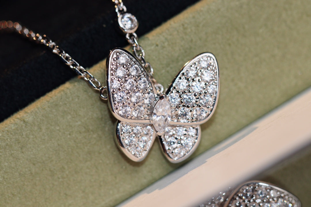 [Marin-Jewelry]BUTTERFLY DIAMOND NECKLACE