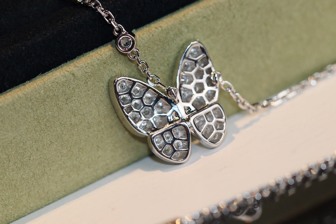 [Marin-Jewelry]BUTTERFLY DIAMOND NECKLACE