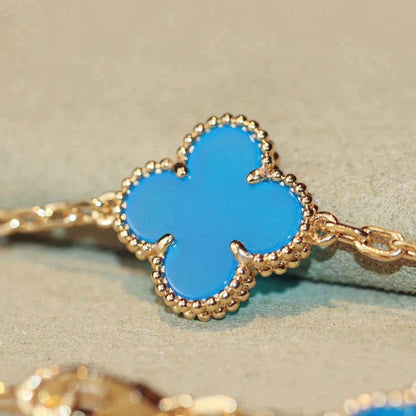 [Marin-Jewelry]CLOVER 20 MOTIFS TURQUOISE GOLD