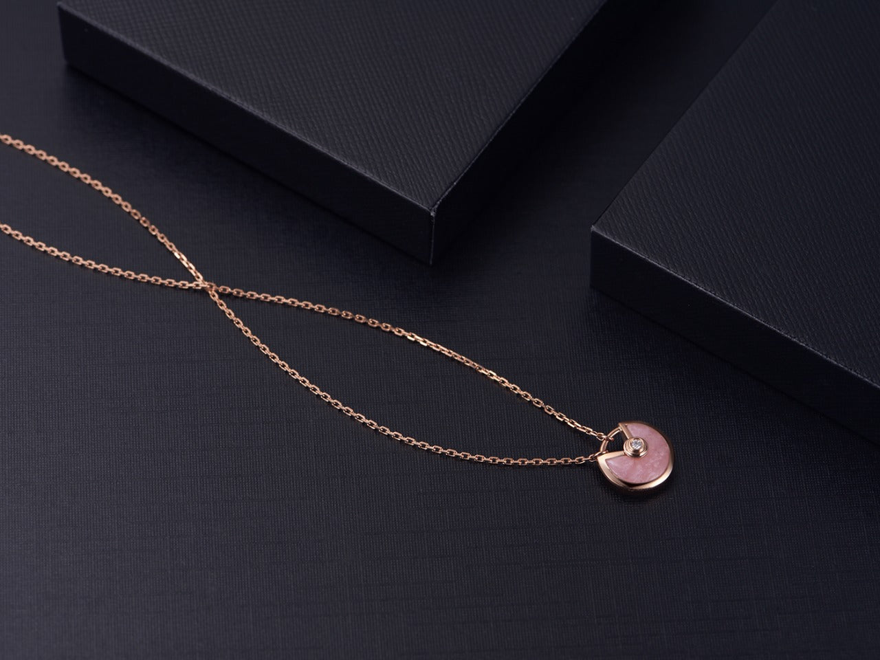 [Marin-Jewelry]AMULETTE Marin-Jewelry GOLD PINK MOP NECKLACE