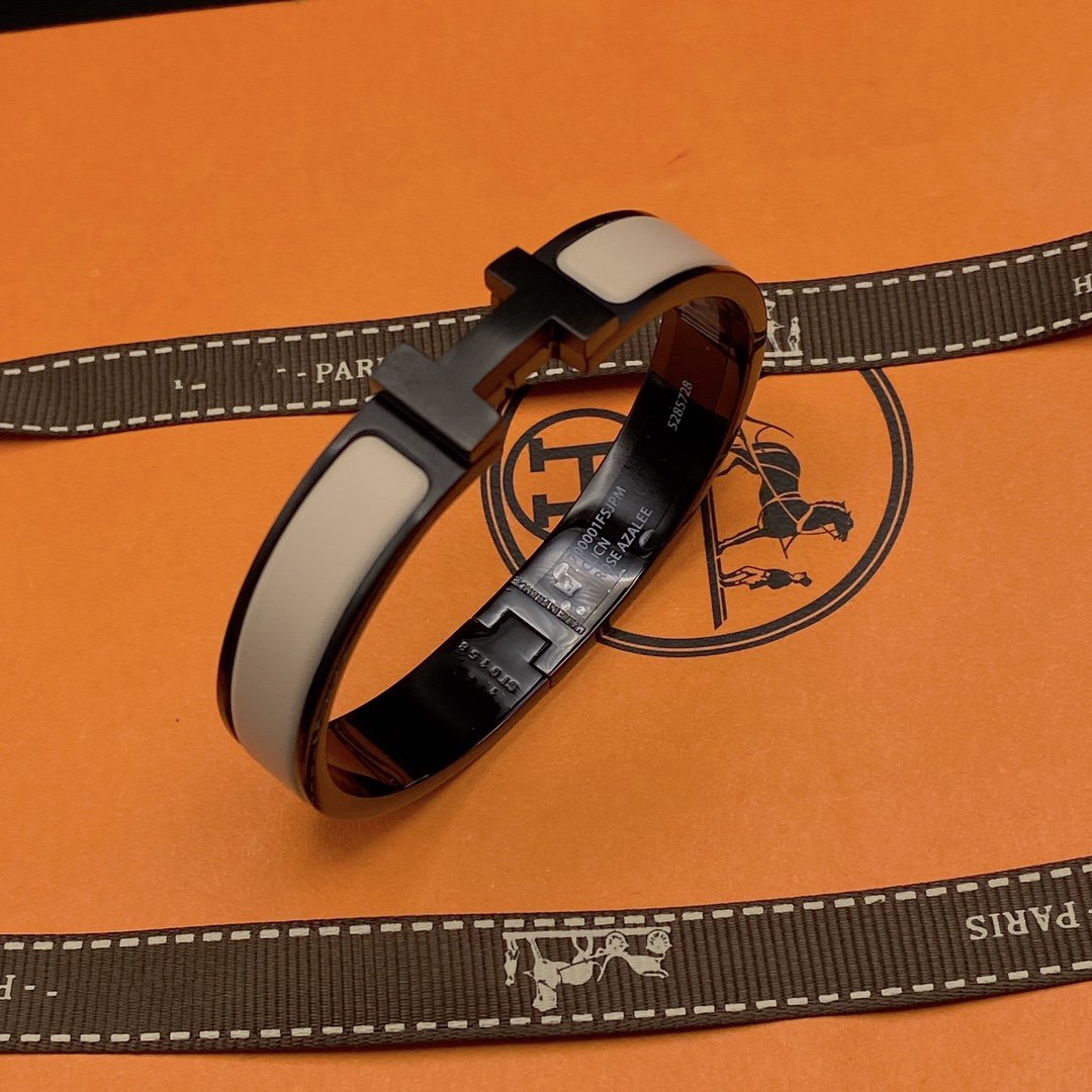 [Marin-Jewelry]H BRACELET 12MM BLACK BEIGE CERAMIC