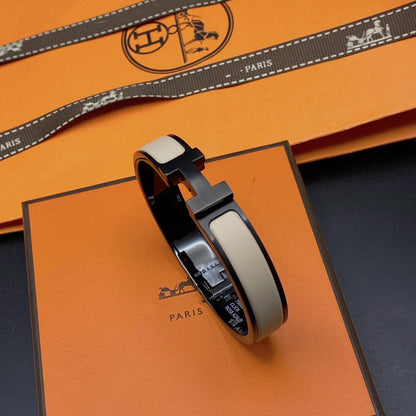 [Marin-Jewelry]H BRACELET 12MM BLACK BEIGE CERAMIC