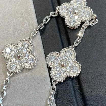 [Marin-Jewelry] CLOVER 5 MOTIF FULL DIAMOND BRACELET COLLECTION