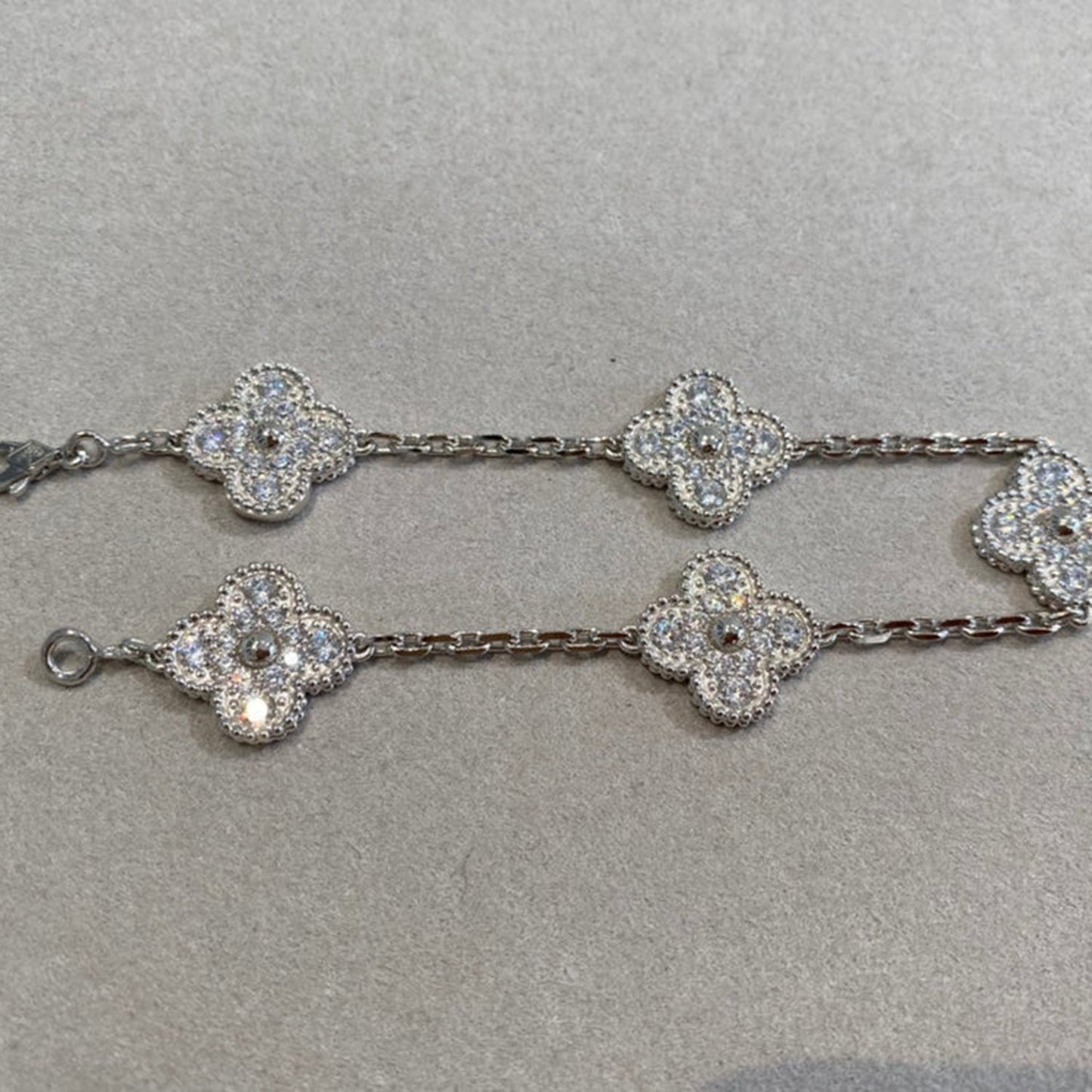 [Marin-Jewelry] CLOVER 5 MOTIF FULL DIAMOND BRACELET COLLECTION