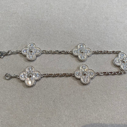 [Marin-Jewelry] CLOVER 5 MOTIF FULL DIAMOND BRACELET COLLECTION