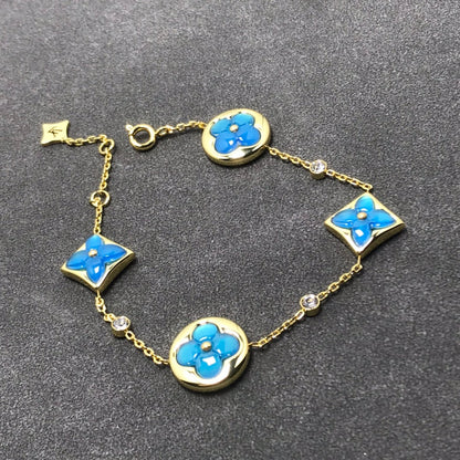 [Marin-Jewelry]STAR AND SUN TURQUOISE 4 MOTIFS 3 DIAMONDS
