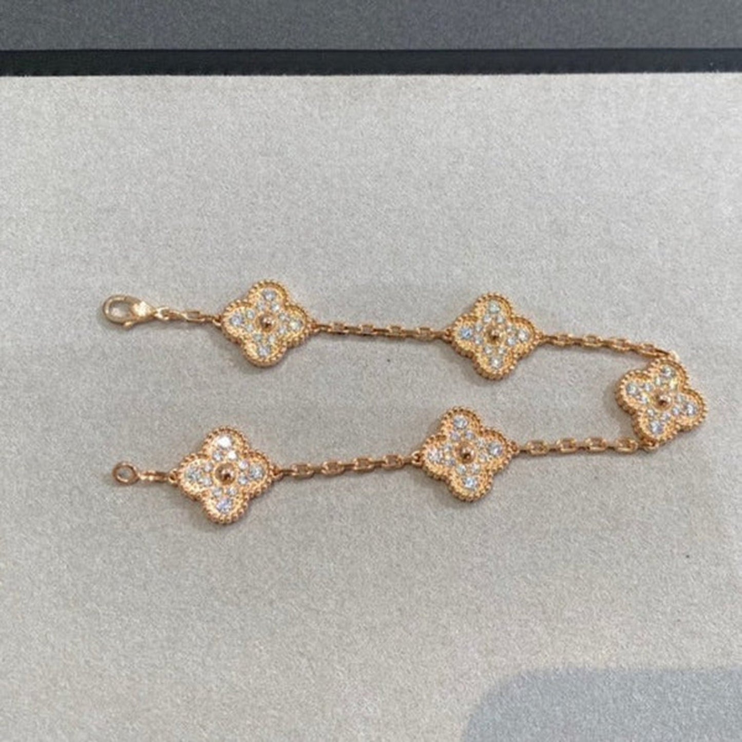 [Marin-Jewelry] CLOVER 5 MOTIF FULL DIAMOND BRACELET COLLECTION