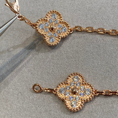 [Marin-Jewelry] CLOVER 5 MOTIF FULL DIAMOND BRACELET COLLECTION