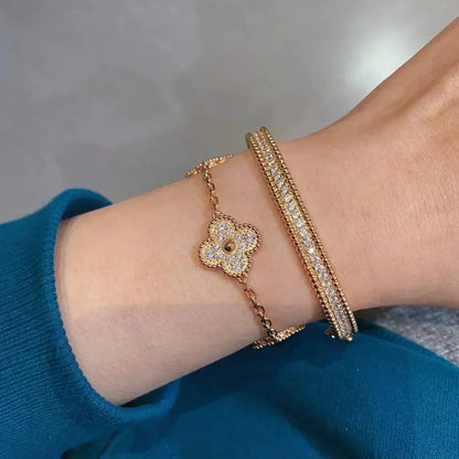 [Marin-Jewelry] CLOVER 5 MOTIF FULL DIAMOND BRACELET COLLECTION