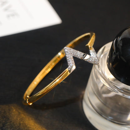 [Marin-Jewelry]VOLTE UPSITE DOWN GOLD DIAMOND BRACELET