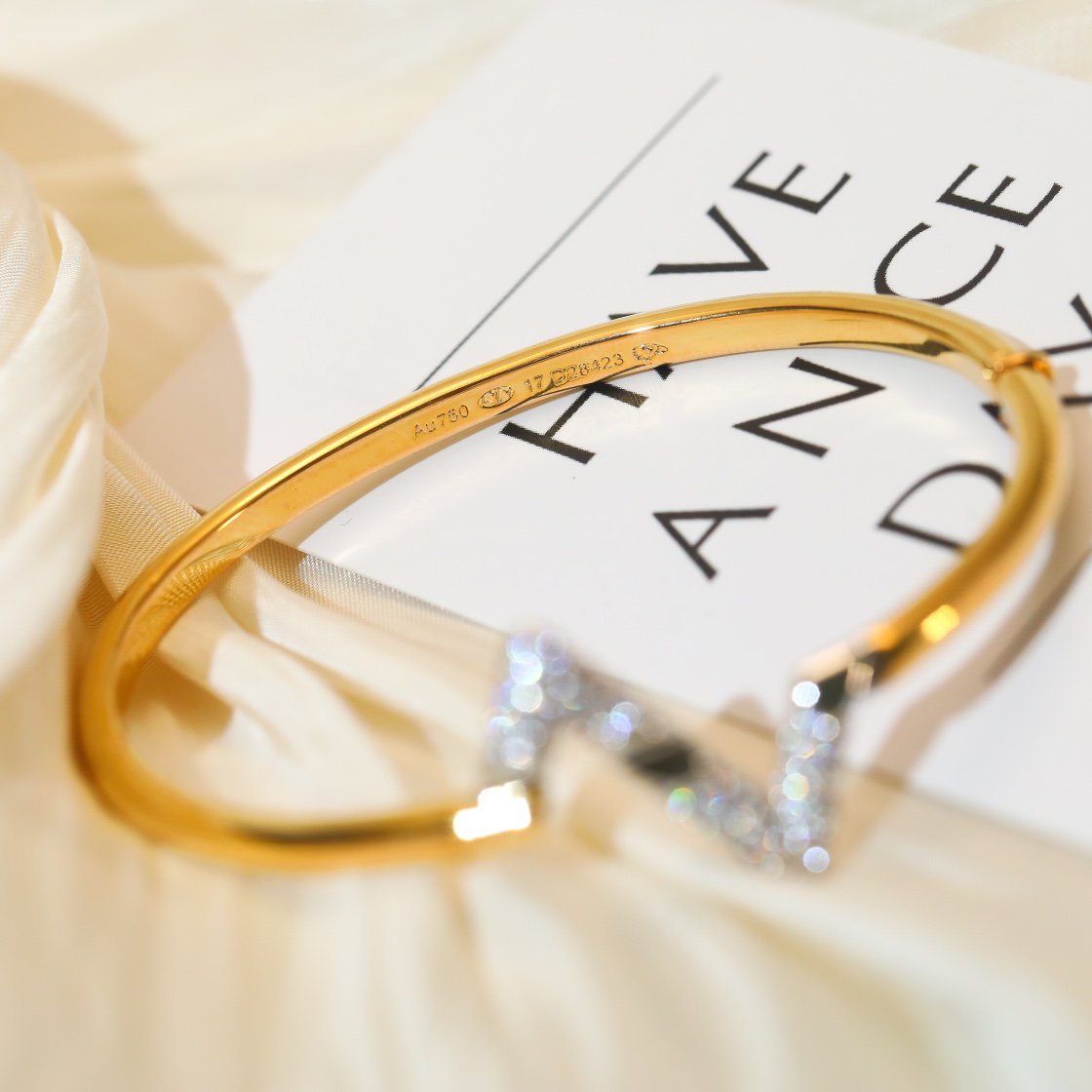 [Marin-Jewelry]VOLTE UPSITE DOWN GOLD DIAMOND BRACELET