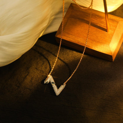 [Marin-Jewelry]VOLT SILVER DIAMOND PEDANT NECKLACE
