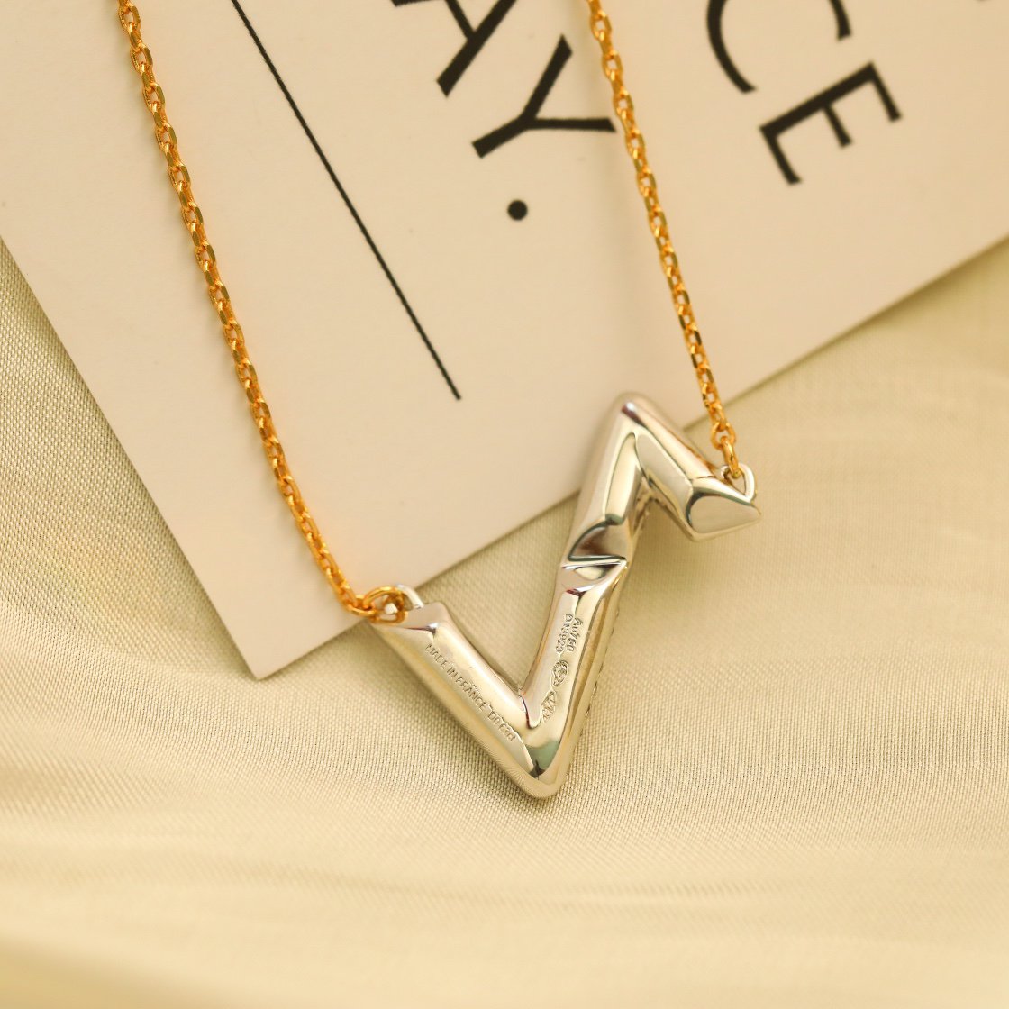 [Marin-Jewelry]VOLT SILVER DIAMOND PEDANT NECKLACE
