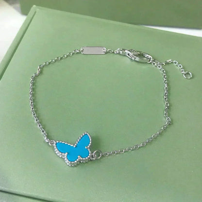 [Marin-Jewelry]BUTTERFLY TURQUOISE BUTTERFLY BRACELET SILVER
