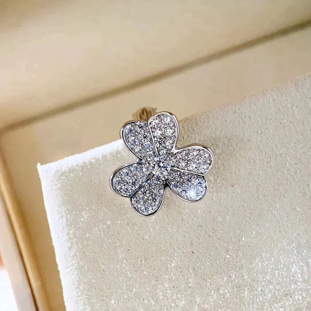 [Marin-Jewelry]CLOVER COMOS DIAMOND EARRINGS SILVER