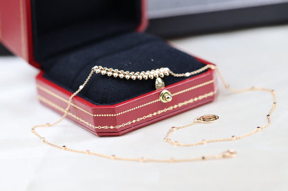 [Marin-Jewelry]CLASH PINK GOLD NECKLACE