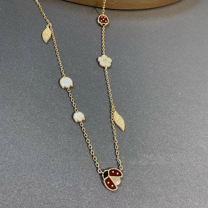 [Marin-Jewelry]LUCKY SPRING 15 MOTIFS GOLD NECKLACE