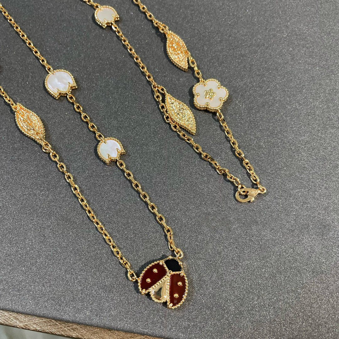 [Marin-Jewelry]LUCKY SPRING 15 MOTIFS GOLD NECKLACE