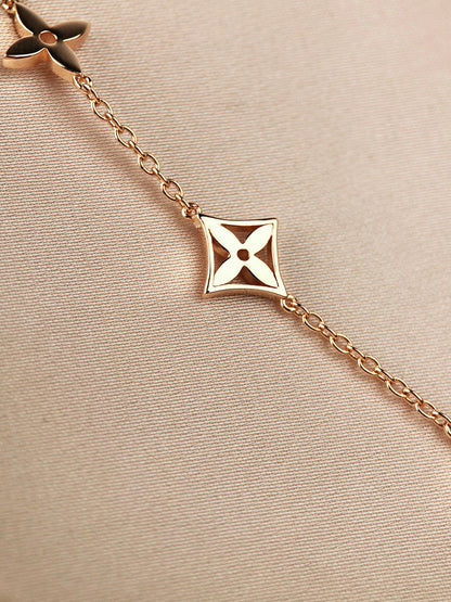 [Marin-Jewelry]STAR AND SUN 7 MOTIFS GOLD BRACELET