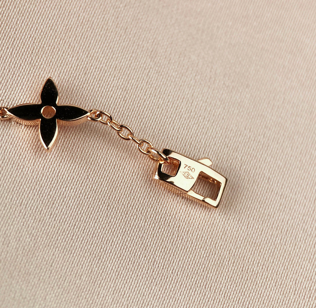 [Marin-Jewelry]STAR AND SUN 7 MOTIFS GOLD BRACELET
