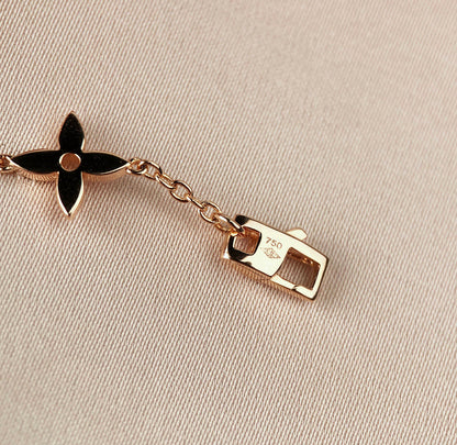 [Marin-Jewelry]STAR AND SUN 7 MOTIFS GOLD BRACELET