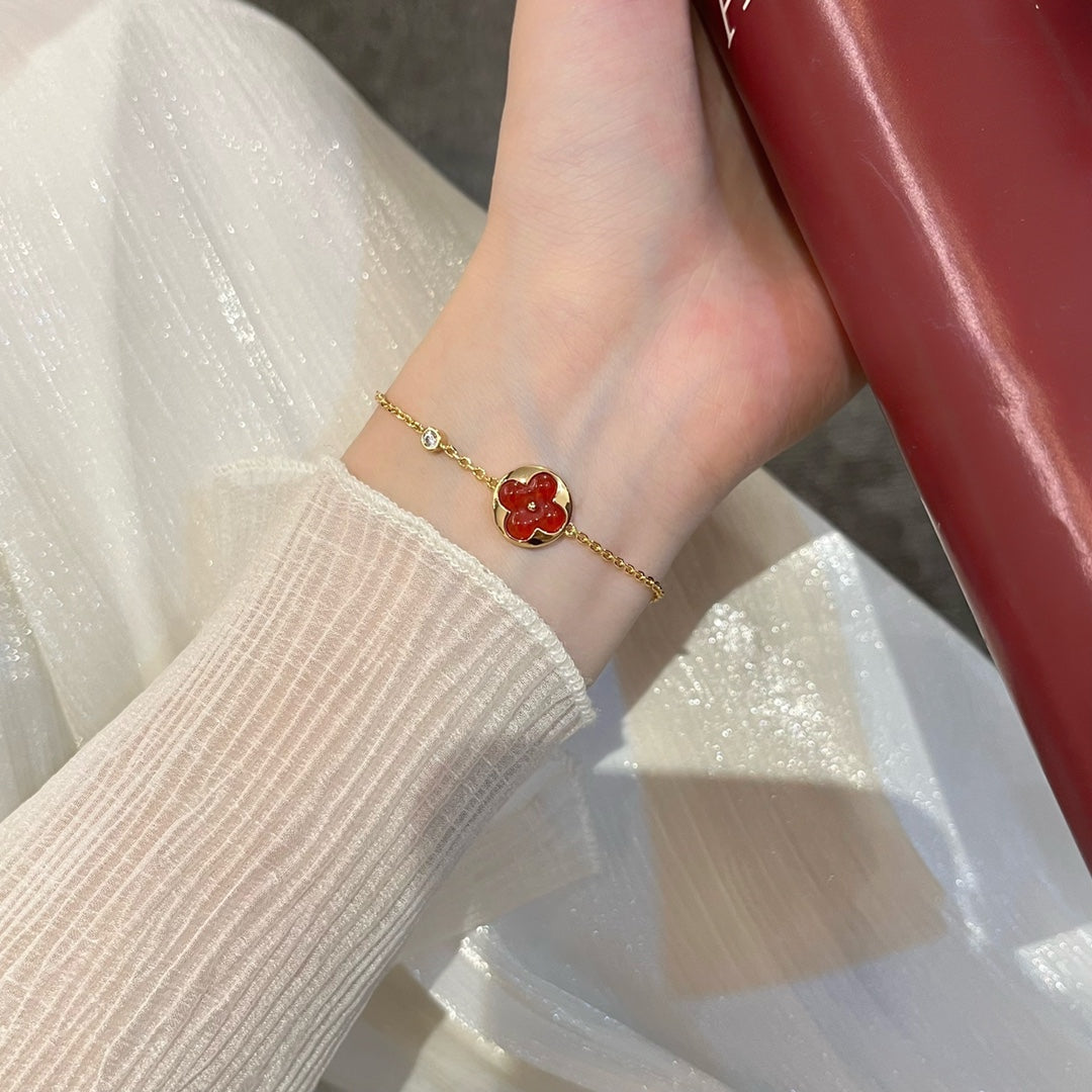 [Marin-Jewelry]SUN PEDANT CARNELIAN BRACELET