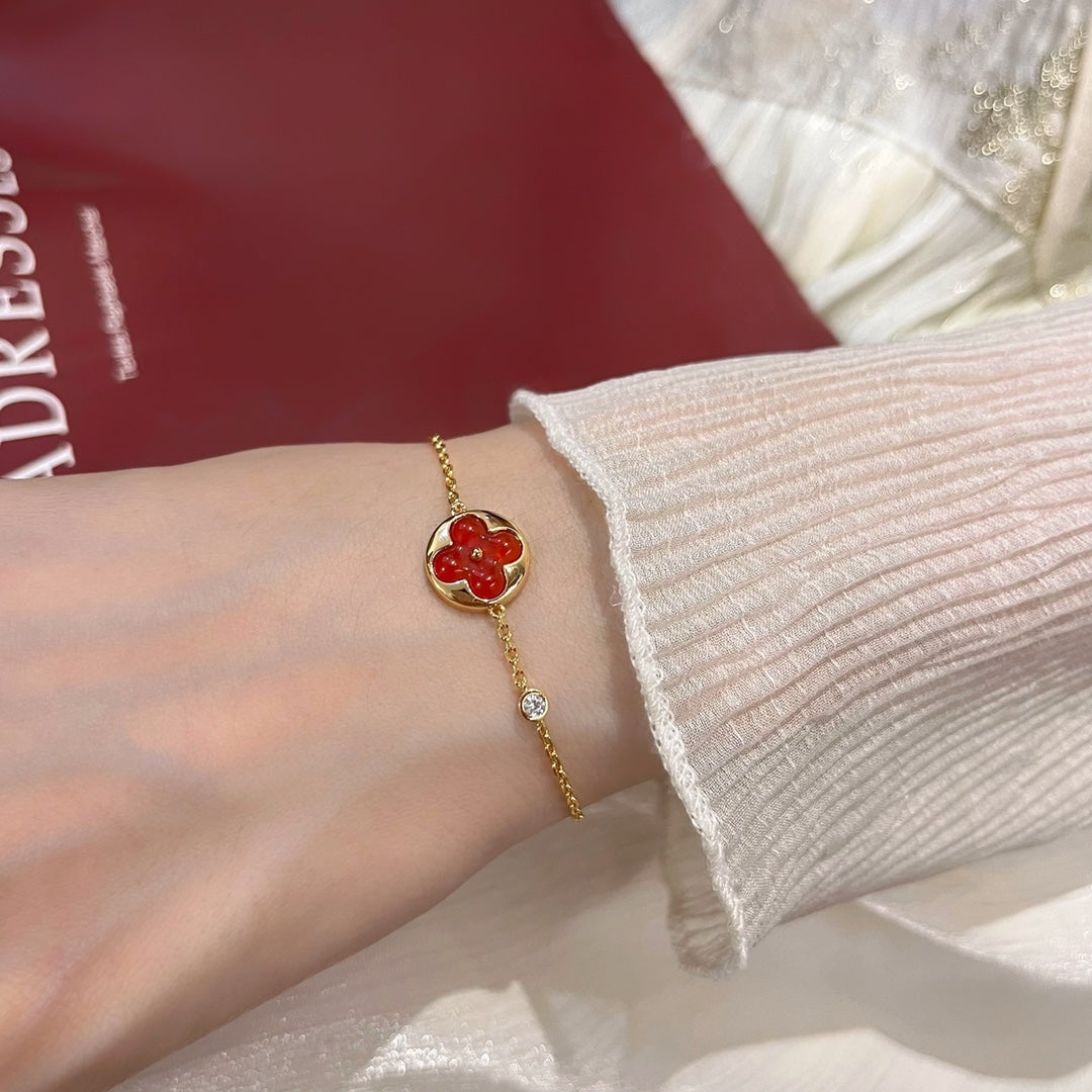 [Marin-Jewelry]SUN PEDANT CARNELIAN BRACELET