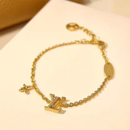 [Marin-Jewelry]LOGO STAR MOTIF GOLD BRACELET