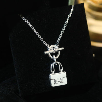[Marin-Jewelry]POP H PEDANT SILVER NECKLACE