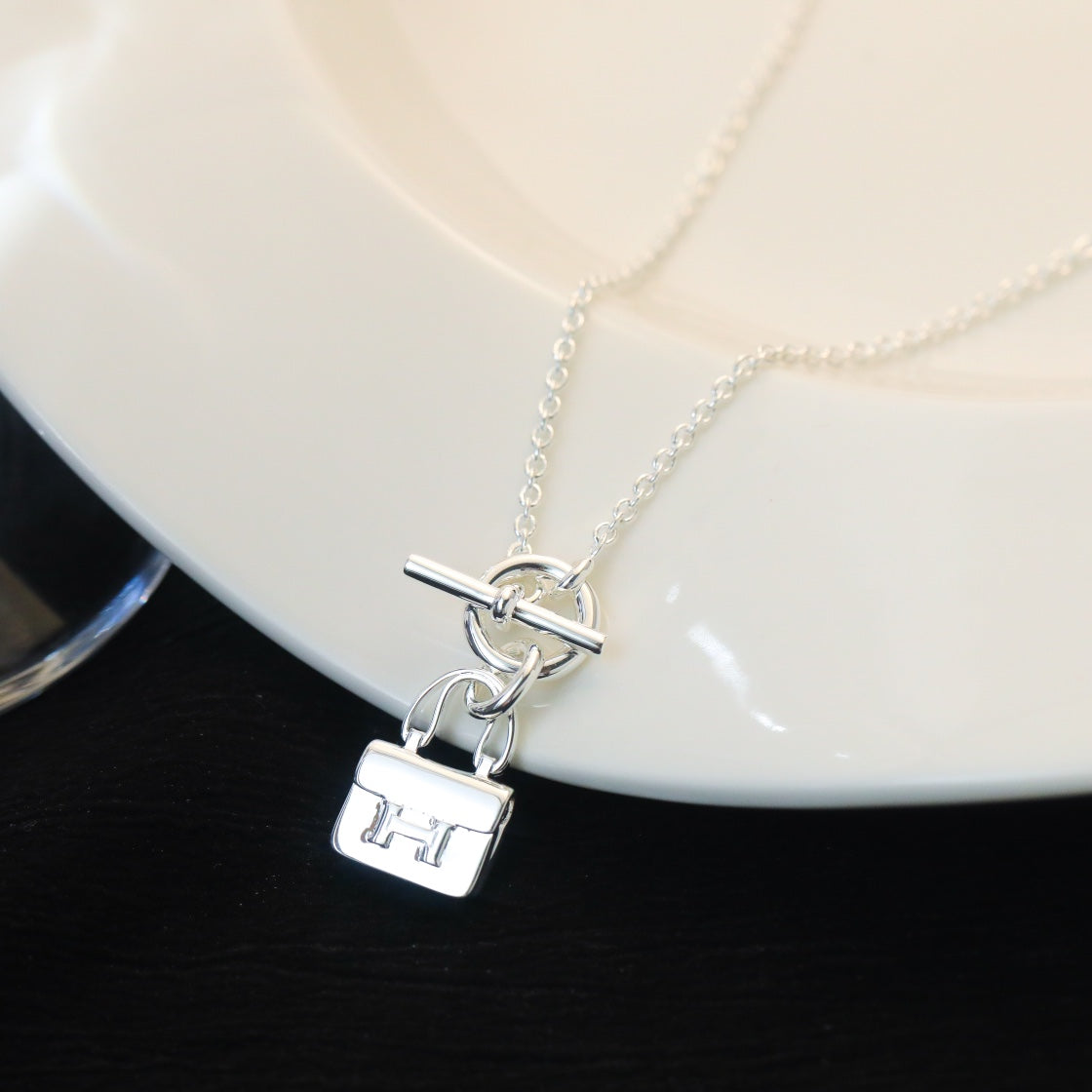 [Marin-Jewelry]POP H PEDANT SILVER NECKLACE