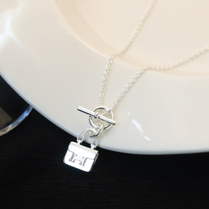 [Marin-Jewelry]POP H PEDANT SILVER NECKLACE