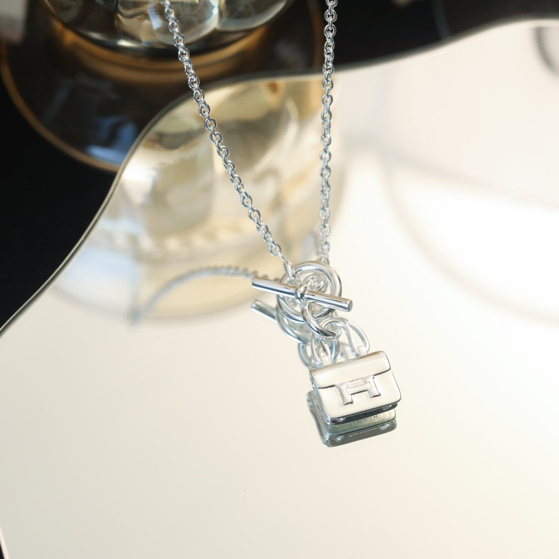 [Marin-Jewelry]POP H PEDANT SILVER NECKLACE