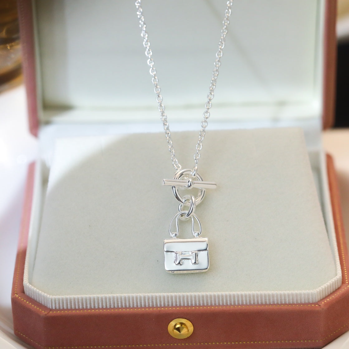 [Marin-Jewelry]POP H PEDANT SILVER NECKLACE