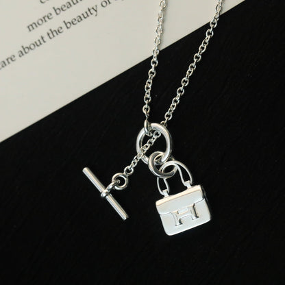 [Marin-Jewelry]POP H PEDANT SILVER NECKLACE