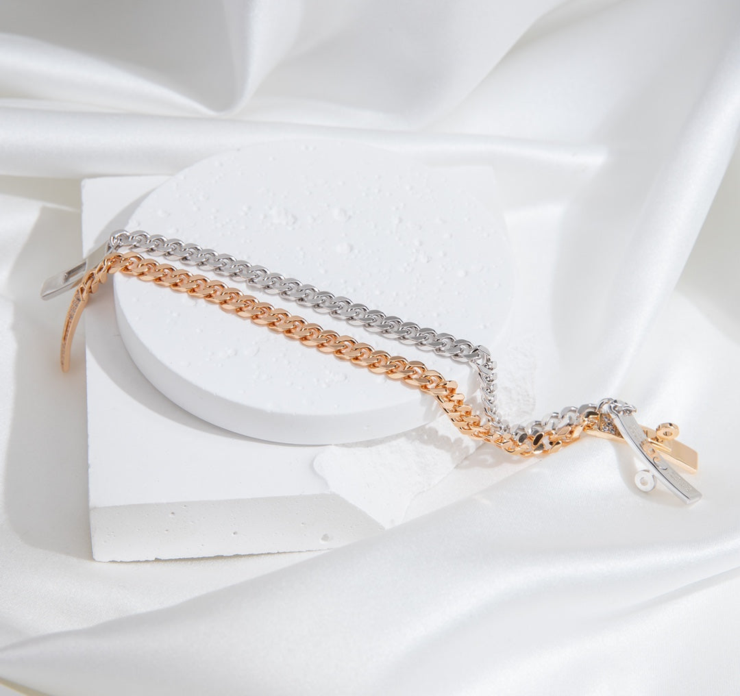 [Marin-Jewelry]KELLY CHAIN SILVER DIAMOND BRACELET