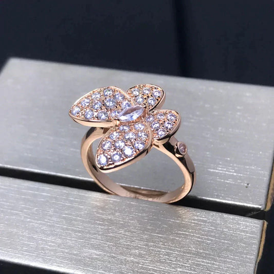 [Marin-Jewelry]BUTTERFLY PINK GOLD DIAMOND RING