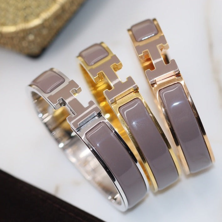 [Marin-Jewelry]H BRACELET 12MM BROWN