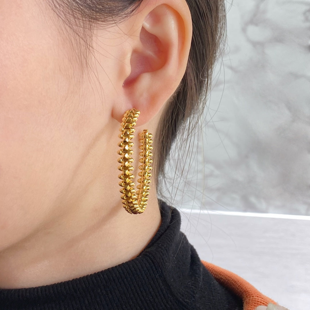 [Marin-Jewelry]CLASH LARGE HOOP EARRINGS
