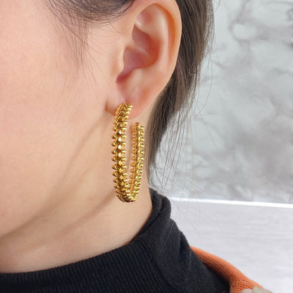 [Marin-Jewelry]CLASH LARGE HOOP EARRINGS