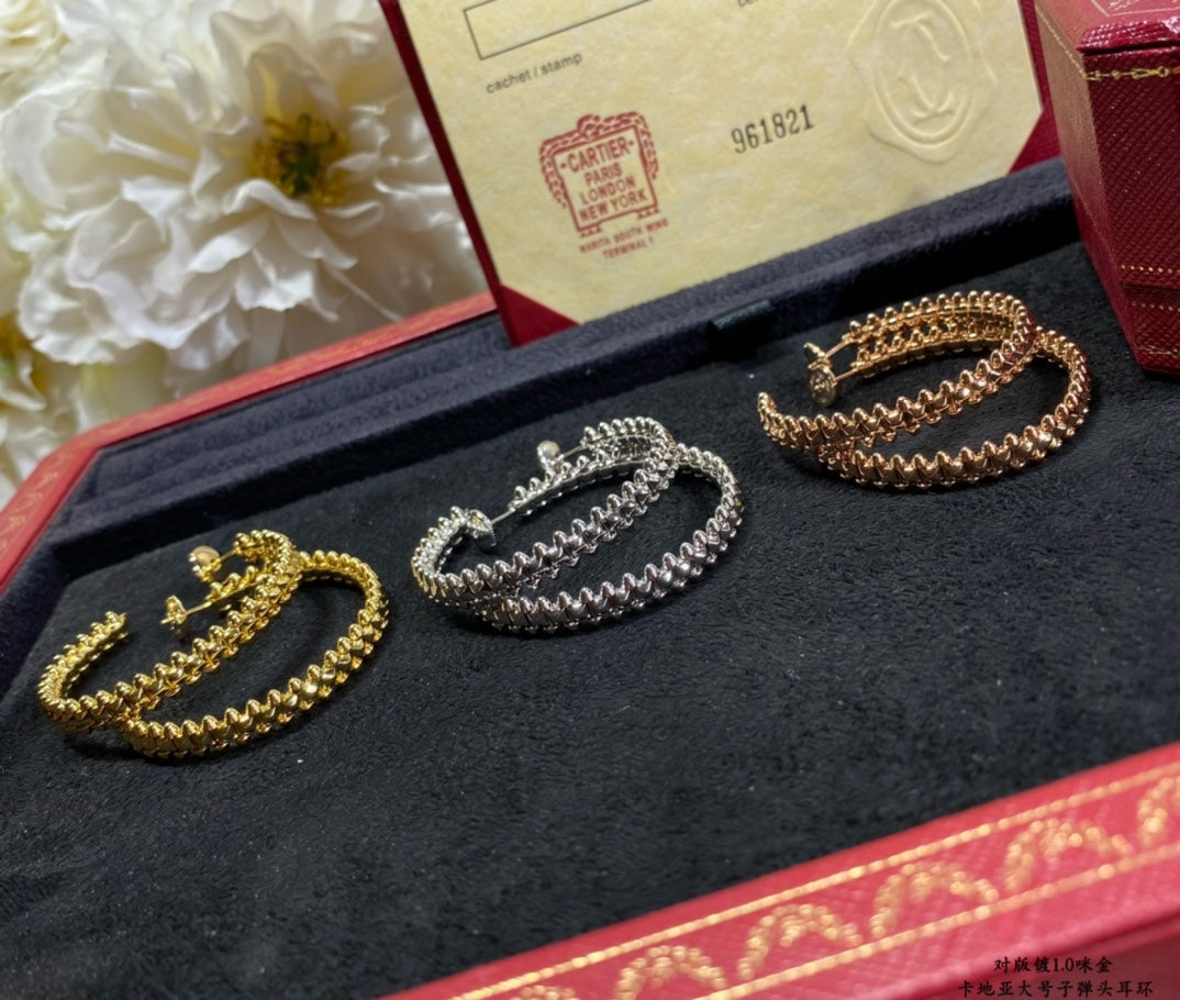 [Marin-Jewelry]CLASH LARGE HOOP EARRINGS