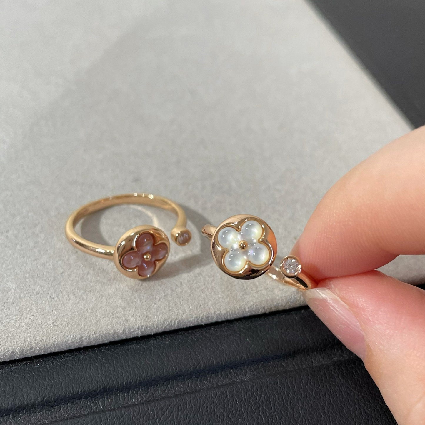 [Marin-Jewelry]SUN 1 DIAMOND PINK MOP RING